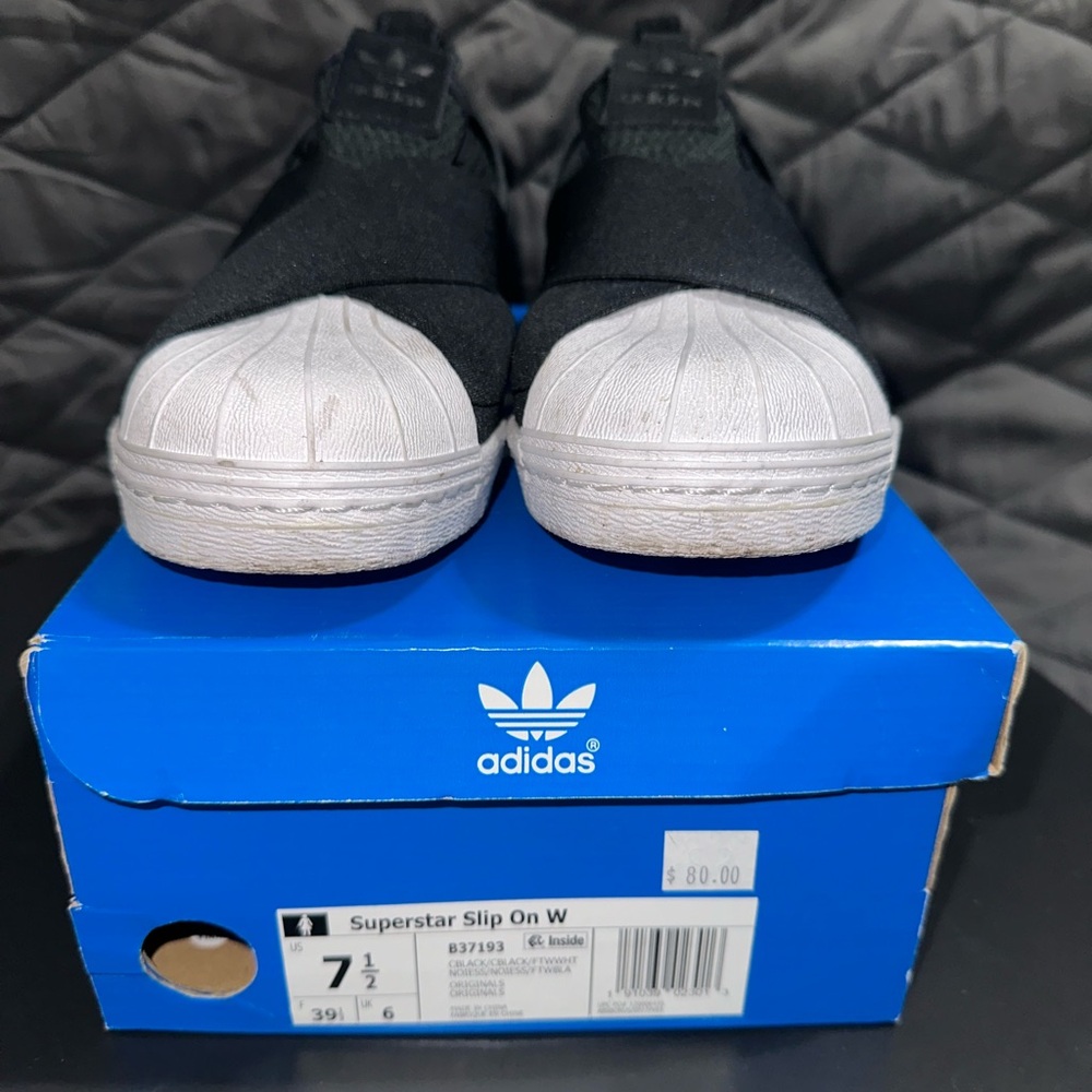 Adidas Superstar Slip On Shoes - White and Black - Picture 7 of 7